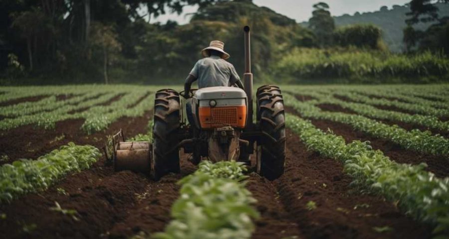 trabalhador-agricola-dirigindo-trator-pulverizando-prado-verde-gerado-por-ia